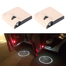 2 PCS LED Ghost Shadow Light, Car Door LED Laser Welcome Decorative Light, Display Logo for Audi Car Brand(Khaki)