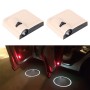 2 PCS LED Ghost Shadow Light, Car Door LED Laser Welcome Decorative Light, Display Logo for Audi Car Brand(Khaki)