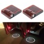 2 PCS LED Ghost Shadow Light, Car Door LED Laser Welcome Decorative Light, Display Logo for NISSAN Car Brand(Red)