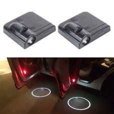 2 PCS LED Ghost Shadow Light, Car Door LED Laser Welcome Decorative Light, Display Logo for Land Rover Car Brand(Black)