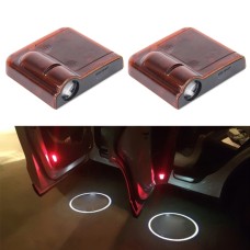 2 PCS LED Ghost Shadow Light, Car Door LED Laser Welcome Decorative Light, Display Logo for Land Rover Car Brand(Red)