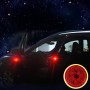 2 PCS Car Door Magnetic Warning Strobe Red Light Lamp