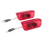 Car Door LED Laser Welcome Decorative Light for VW, LED Laser VW Logo (Pair)(Red)