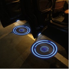 LED Infrared Induction Car Door Welcome Light Night Projection Ambient Light, Specification: Energy Circle (Blue)(1 Pair/Box)