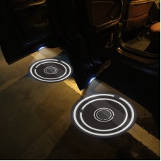 LED Infrared Induction Car Door Welcome Light Night Projection Ambient Light, Specification: Energy Circle (White)(1 Pair/Box)