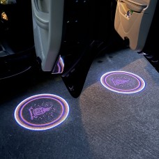 LED Infrared Induction Car Door Welcome Light Night Projection Ambient Light, Specification: Drink (Purple)(1 Pair/Box)