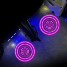 LED Infrared Induction Car Door Welcome Light Night Projection Ambient Light, Specification: Visual Circle (Pink Purple)(1 Pair/Box)