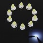 10 PCS 2W T4.2 Wedge Instrument Panel LED Light Dashboard Indicator Lamp Bulb(White Light)