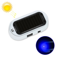 Car Solar Energy Anti-theft Device LED Warning Light (Blue)