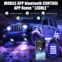 4 in 1 DC12V Car Mobile Phone Bluetooth APP Control  RGB Symphony Chassis Light with 16LEDs SMD-5050 Lamp Beads
