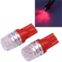 2 PCS T10 1.5W 60LM 1 LED Red COB LED Brake Light for Vehicles, DC12V(Red)