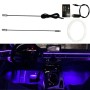 Center Console Modified LED Guide Light, Style: USB Remote Control+APP Control(2m Transparent)