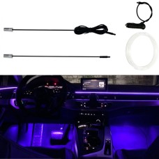 Center Console Modified LED Guide Light, Style: Cigarette Lighter APP Control(2m Transparent)