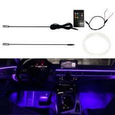 Center Console Modified LED Guide Light, Style: DC Line Remote Control+APP Control(2m Transparent)