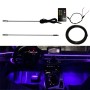 Center Console Modified LED Guide Light, Style: DC Line Remote Control+APP Control(2m Black)