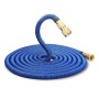 75ft 7.5m Telescopic Soft Tube Household Car High PressureWash Water Gun Spayer Nozzle Garden Irrigation Set (Blue)