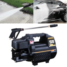 Car / Home 220V Multi-functional Automatic Water Power Washer High Pressure Spray Gun, Long Water Gun + 15m Steel Wire Pipe + Pot + Quick Connect