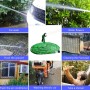 12.5-37.5m Telescopic Pipe Expandable Magic Flexible Garden Watering Hose with Spray Gun Set (Green)