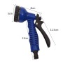 12.5-37.5m Telescopic Pipe Expandable Magic Flexible Garden Watering Hose with Spray Gun Set (Blue)