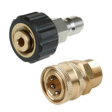 Pressure Washer Accessories Quick Connect Car Wash Water Hose Quick Connection, Typle:14-3/8 Male + 14-3/8 Female
