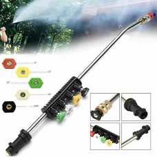 High Pressure Car Wash Water Gun 1/4 Quick Plug Interface Fan Shaped Five Color Nozzle  Stainless Steel Elbow Extension Rod