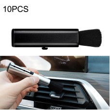 10 PCS Car Air Conditioner Air Outlet Telescopic Cleaning Brush, Color: Black