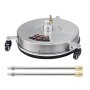 Round Floor Scrubber High Pressure Cleaner, Size: 15 inch Stainless Steel+2 Shots