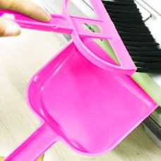 Mini Desktop Careboard Checking Cleaning rate Small Mroom Dustpan Set (Magenta)