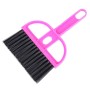 Mini Desktop Careboard Checking Cleaning rate Small Mroom Dustpan Set (Magenta)