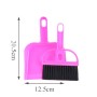 Mini Desktop Careboard Checking Cleaning rate Small Mroom Dustpan Set (Magenta)