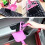 Mini Desktop Car Keyboard Sweep Cleaning Brush Small Broom Dustpan Set(Magenta)