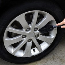 KANEED Portable Loop Style Auto Car Vehicle Motorcycle Wheel Tire Rim Hub Scrub Wash Brush Washing Cleaning Tool(Black)