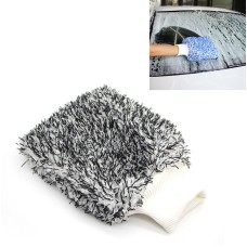 Microfiber Dusting Mitt Car Window Washing Cleaning Cloth Duster Towel Gloves (Black)
