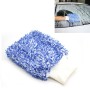 Microfiber Dusting Mitt Car Window Washing Cleaning Cloth Duster Towel Gloves (Blue)