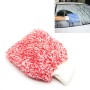 Microfiber Dusting Mitt Car Window Washing Cleaning Cloth Duster Towel Gloves (Red)