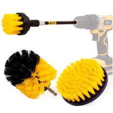 4 in 1 Floor Wall Window Glass Cleaning Descaling Electric Drill Brush Head Set, Random Color Delivery