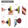 12 in 1 4 inch Sponge Scouring Pad Floor Wall Window Glass Cleaning Descaling Electric Drill Brush Head Set