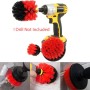3 PCS Bathroom Kitchen Cleaning Brushes Kit for Electric Drill(Red)
