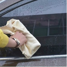 Очистка автомобилей Специальная ткань из овчины впитывает и быстро сушатся замшевые салфетки, размер: 30x50см (белый)