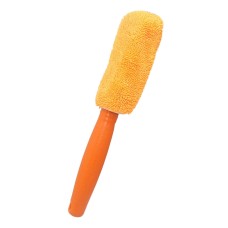 4 PCS  Fiber Long Shank Tire Brush(Orange)