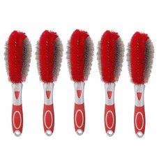 5 PCS Car Wash Brush Soft Hub Multi-Function Dust Removal Tool, Color: Red Wheel Brush