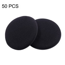 50 PCS Waxing Sponge Cars With Round Edge Car Washing Car Wax Maintenance Polished Sponge(Black)