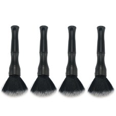 4 PCS Car Details Soft Bristle Interior Brush Crevice Cleaning Brush, Style: Short Black Handle