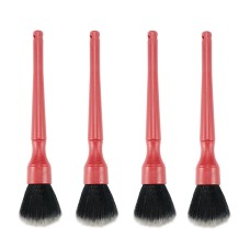 4 PCS Car Details Soft Bristle Interior Brush Crevice Cleaning Brush, Style: Long Red Handle