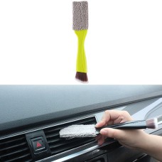 D-4527 Car Dust Cleaning Double-hended Soft Bristle Detail Brush(Fluorescent Green)