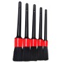 5 in 1 Car Detailing Brush Cleaning Natural Boar Hair Brushes Auto Detail Tools Products Wheels Dashboard, Random Color Delivery