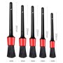 5 in 1 Car Detailing Brush Cleaning Natural Boar Hair Brushes Auto Detail Tools Products Wheels Dashboard, Random Color Delivery