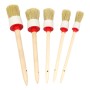 5 in 1 Car Detailing Brush Cleaning Natural Boar Hair Brushes Auto Detail Tools Products Wheels Dashboard (White)