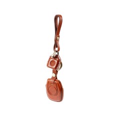 HP-A009 Motorcycle Cowhide Leather Induction Key Protective Cover for Harley Sportster S(Brown)