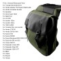 MB-OT298 Motorcycle Accessories Modified Side of the Box Canvas Bag Knight Bag Kit(Green)
